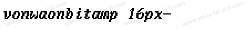 vonwaonbitamp 16px字体转换